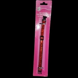 Paws N Claws Cat Collar 8"-12" Metallic Red Breakaway Clasp Petcore Kitty NWT